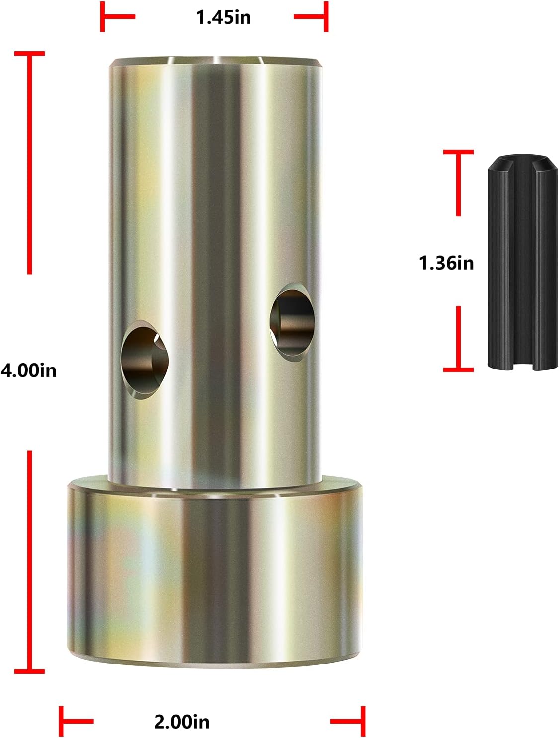 Pair of Cat 1 Quick Hitch Adapter Bushings Set for Category I 3-Point Tractors Use with Quick Hitch System
