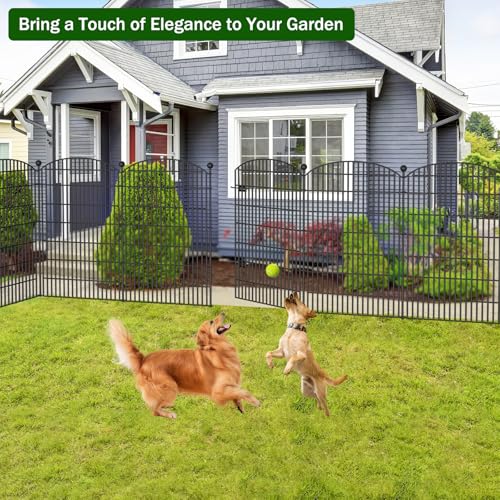 10 Panels No Dig Decorative Garden Fence - 40 in (H) x 23.6 ft (L)