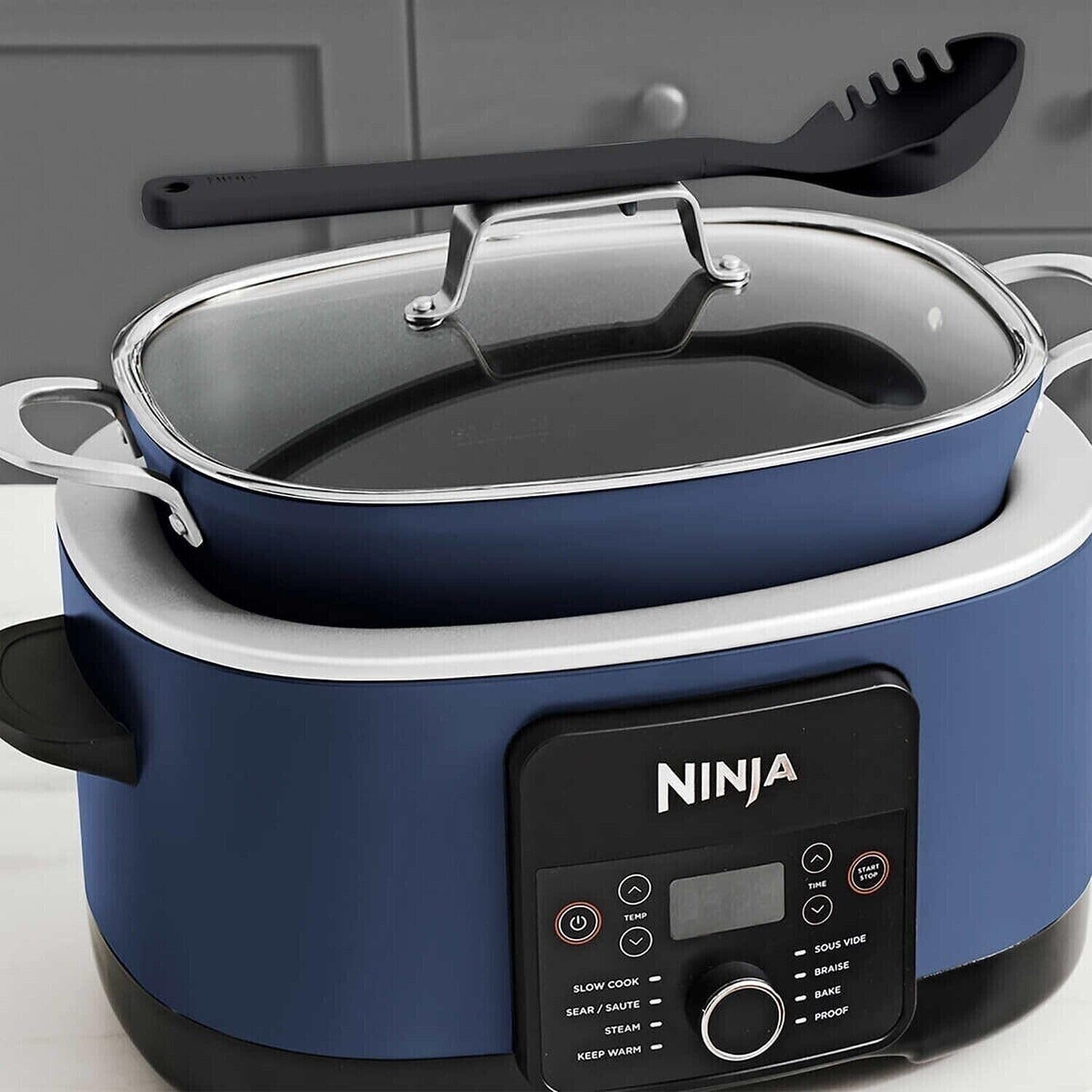 Ninja Foodi PossibleCooker PRO 8.5 Quart Multi-Cooker, with 8-in-1 Slow Cooker, Dutch Oven, Steamer, Glass Lid Integrated Spoon, Nonstick