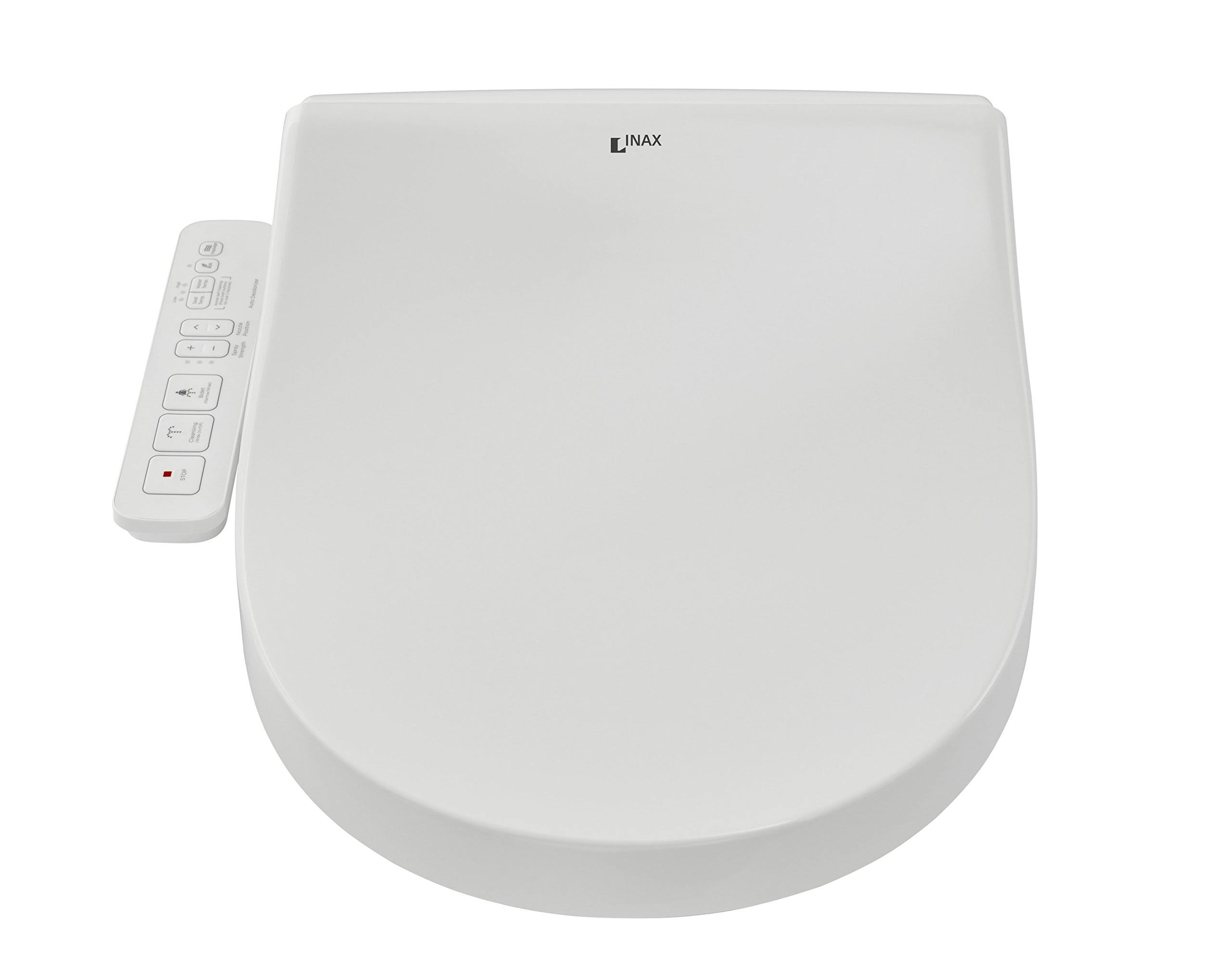 INAX 8013A70GPC Advanced Clean Elongated Heated Bidet Seat with Side Panel Contr Canvas White