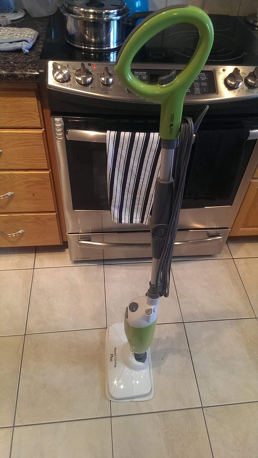Smart Living Steam Mop Plus,White and Green - Smart Home Appliances