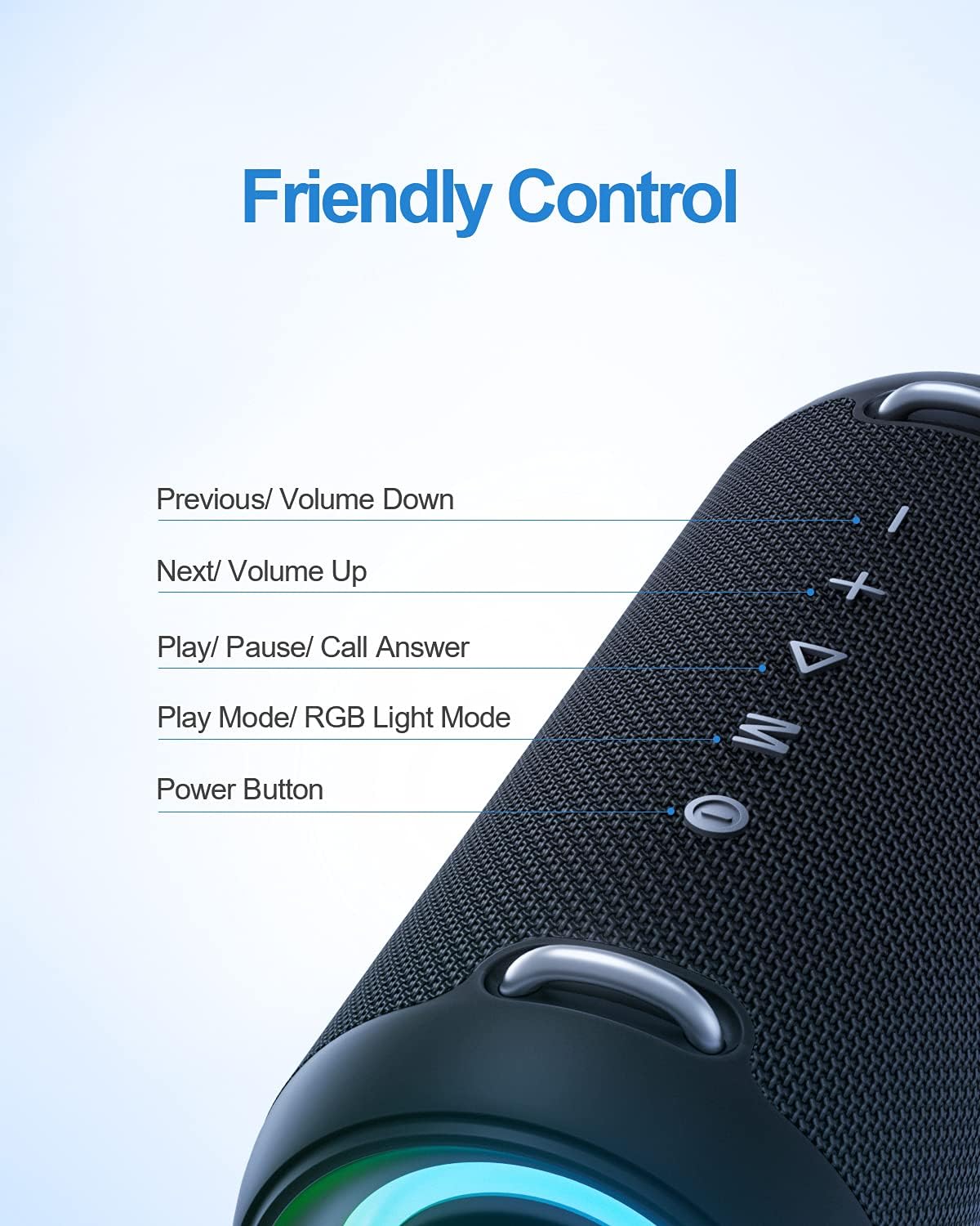 Bluetooth Speaker, MIFA A90 Portable Bluetooth Speaker 60W Deep Bass, IPX7 Waterproof, 24H Playtime, RGB Lights, Built-in Mic, Support Micro SD, USB