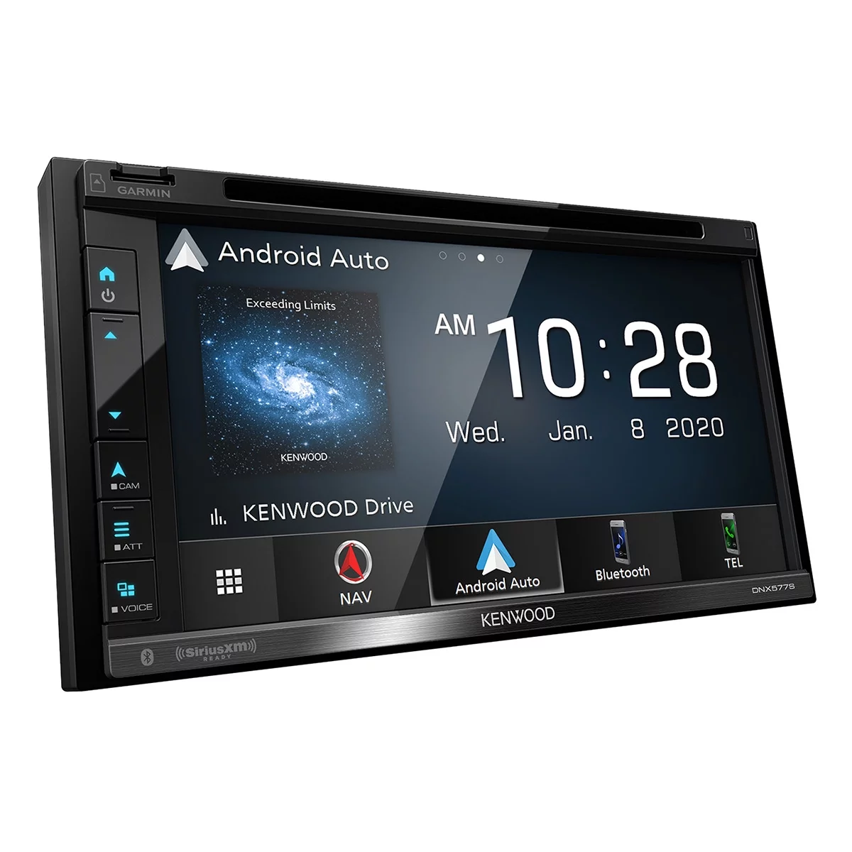 Kenwood DNX577S 6.8-inch Double-Din in-Dash Navigation DVD Receiver with Bluetooth, Wi-fi, Android Auto, Apple Carplay, and SiriusXM Ready