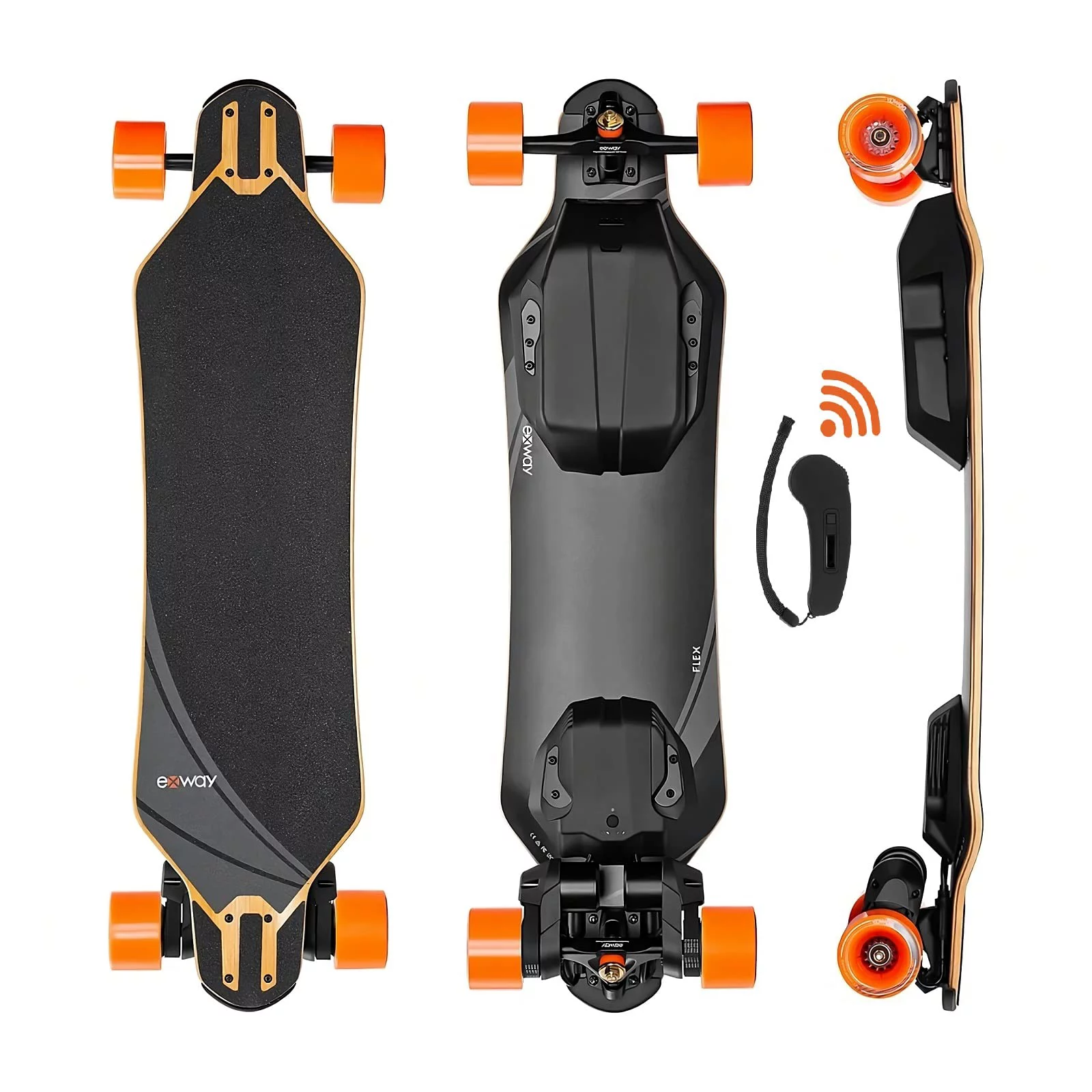 Exway Flex Belt Electric Skateboard, Speed  25mph, Range 17miles, Weight 17lbs, Battery 216Wh, Outdoors, for Adults and Teens