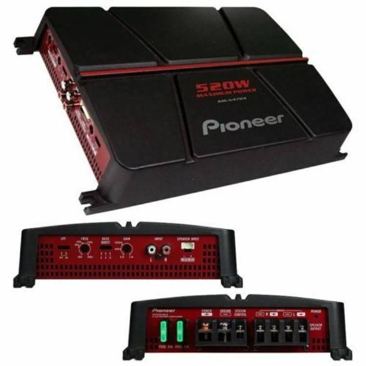 Pioneer GM A4704 GM Series Class AB Amp 4 Channels 520 Watts Max