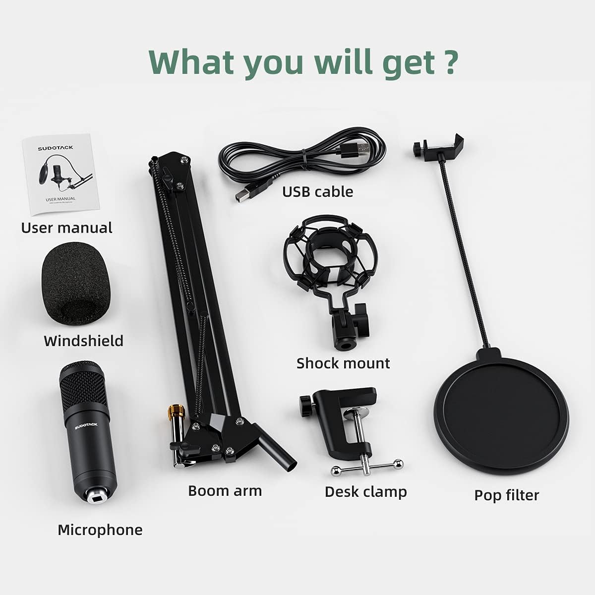 USB Streaming Podcast PC Microphone