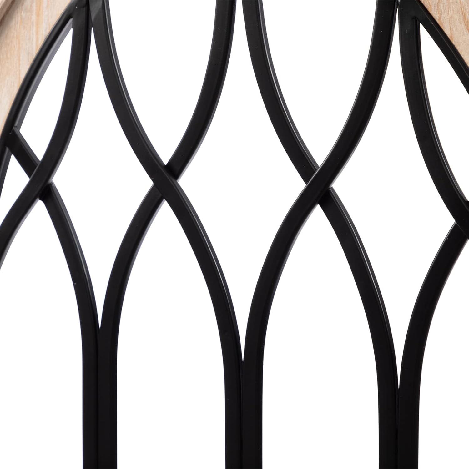 ALIMORDEN Gothic Style Arched Wood and Metal Rustic Window Pane Decorative Cathedral Window Frame