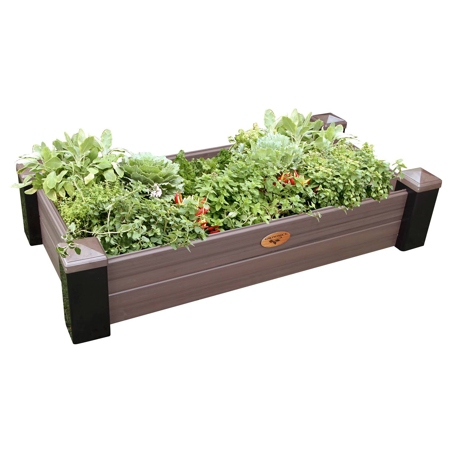 Gronomics Maintenance Vinyl Raised Garden Bed Container, Black