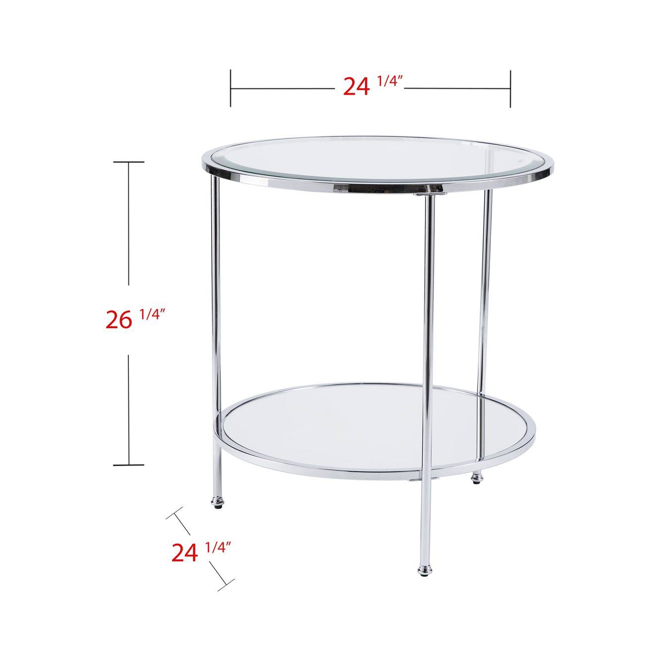 Southern Enterprises Risa End Table in Chrome