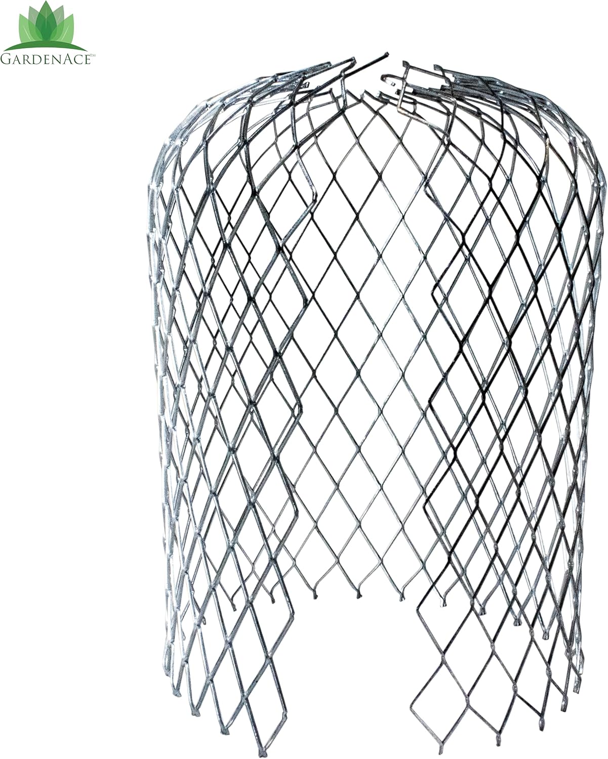 GardenAce Gutter Guards - 8 Pack - for Downspout - Stops Blockage - Expandable Aluminum Mesh Strainer for Leaf & Debris Blockage