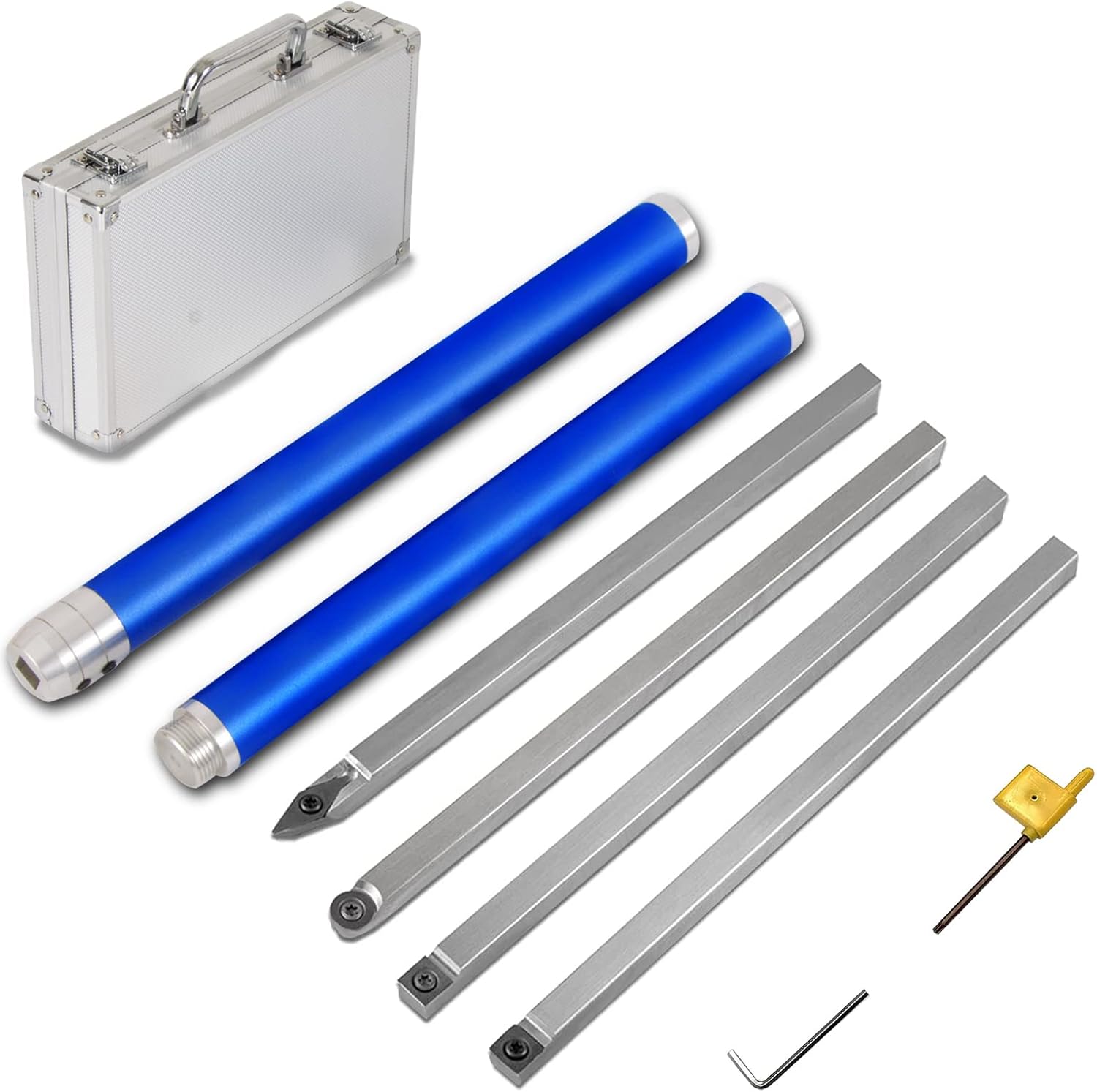 Lathe Tools, Carbide Wood Turning Tools for Lathe Finisher, Rougher,Detailer,Lathe Chisel with Bowl Gauge Tool Woodturning