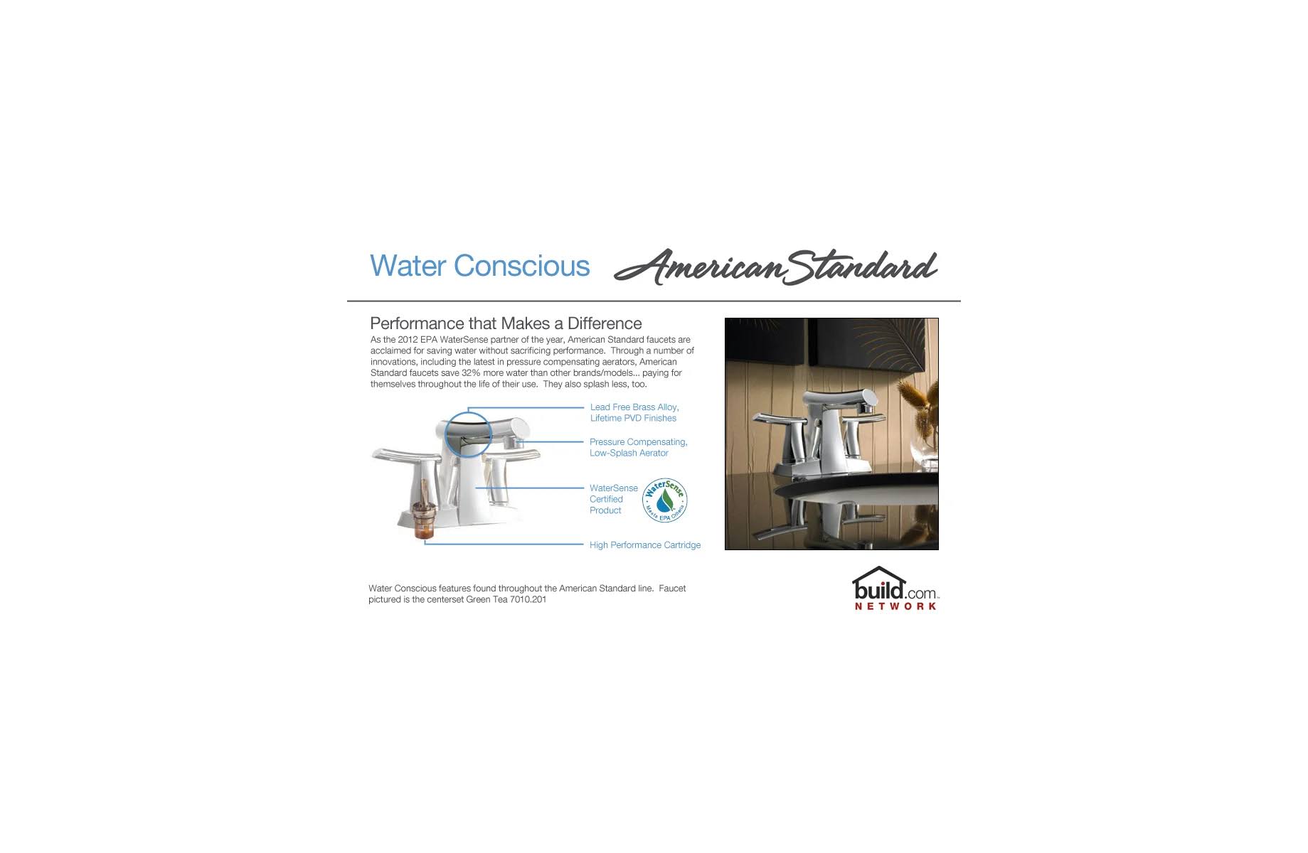 American Standard Colony 2175.500.002 Polished Chrome Centerset Bathroom Faucet