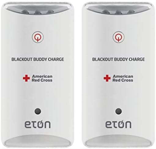 The American Red Cross Blackout Buddy Charge Emergency LED Flashlight, Blackout Alert, Nightlight and Phone Charger, 2-Pack, RCB