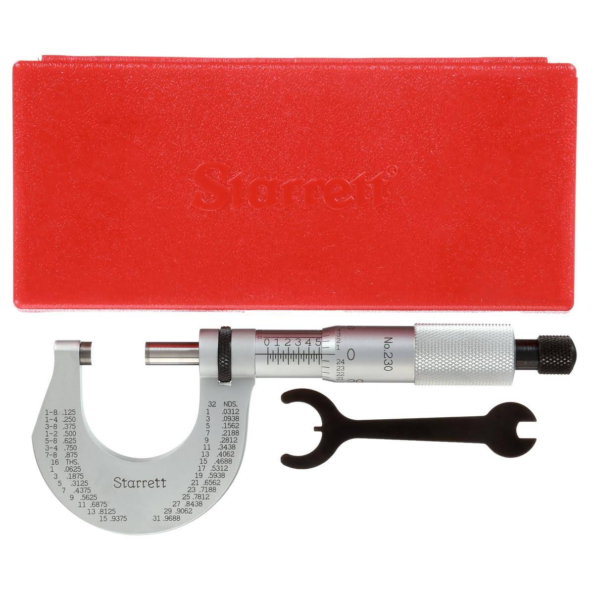 Starrett T230XRL Outside Micrometer
