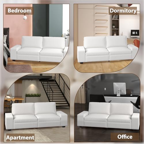 85" Loveseat, Corduroy Love Seat 3 Seater Couch with Removable Covers & Medium Firm Seat Cushion