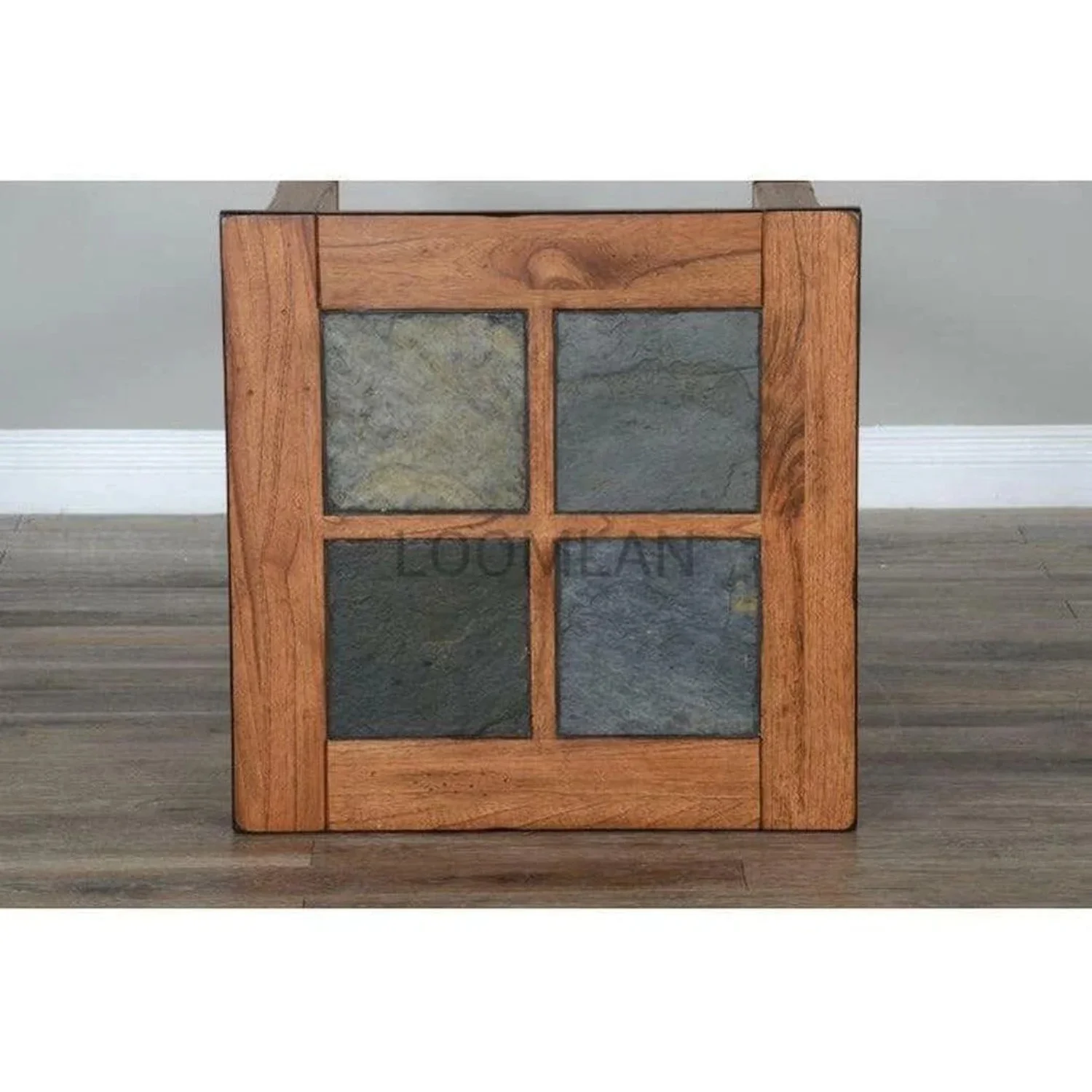 Sunny Designs Sedona 26" Transitional Wood End Table in Rustic Oak