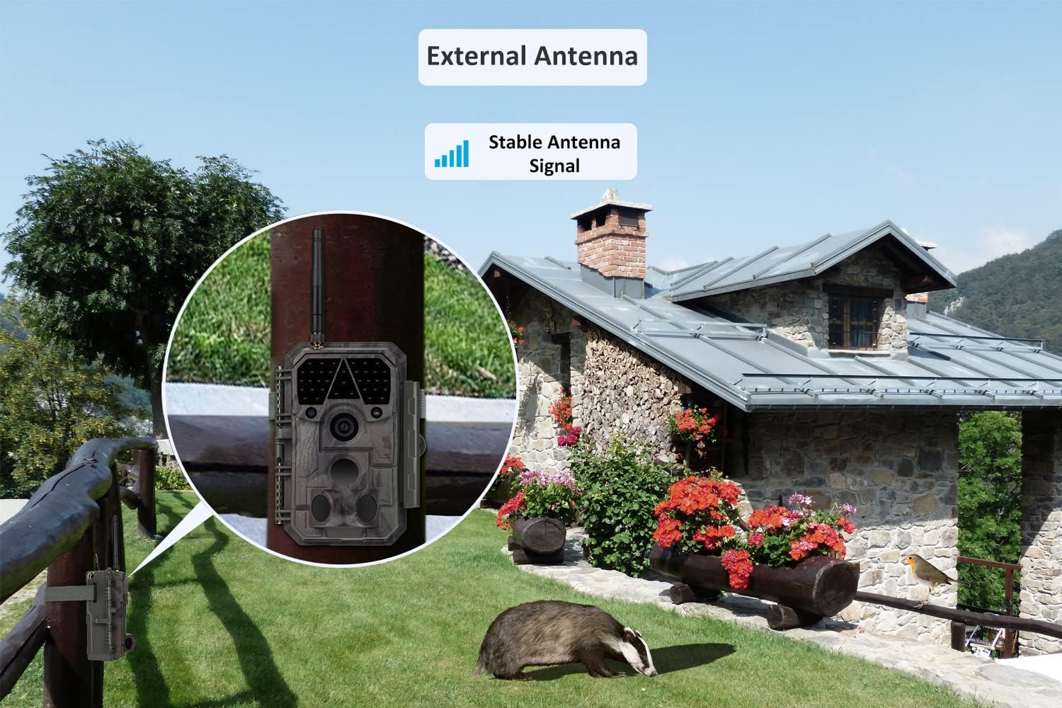 Meidase P100 WiFi Trail Camera (2022), 32mp 1296p, Game Cameras with 100ft Night Vision Motion Activated Waterproof, Compatible with Bluetooth