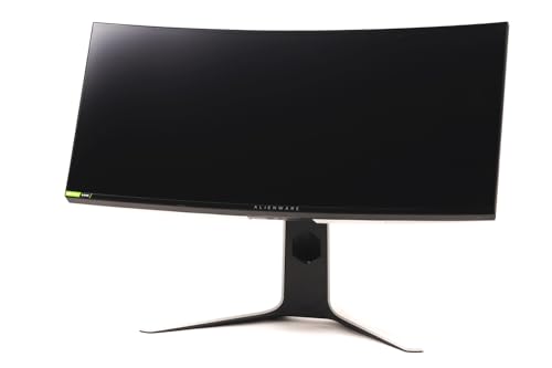Alienware 120Hz UltraWide Gaming 34 Inch Curved Monitor with WQHD (3440 x 1440) Anti-Glare Display, 2ms Response Time, Nvidia G-Sync, Lunar Light