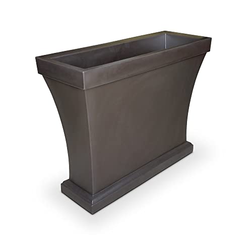 Mayne Bordeaux Trough Planter - Black - 40in x 15in x 32in - Polyethylene Planter - Soil Capacity: 17.5 gallons (8890-B)
