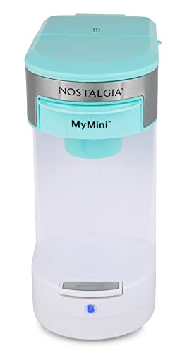 Nostalgia MyMini Single Coffee Maker, Brews K-Cup & Other Pods, Serves up to 14 Ounces, Tea, Chocolate, Hot Cider, Lattes