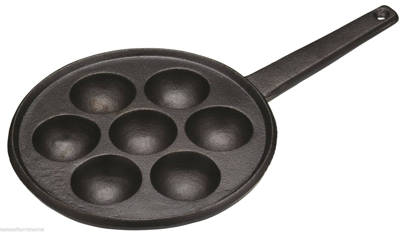 Kitchen Craft Cast Iron Seven Hole Aebleskiver Danish Pancake Pan