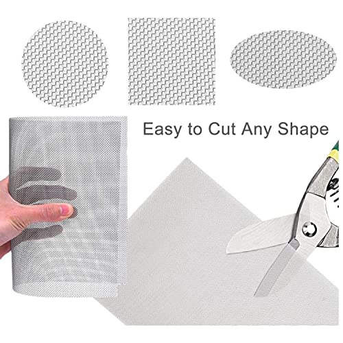 IBOWZ Stainless Steel Woven Wire Mesh 16 Mesh Metal Woven Mesh, Stainless Steel Air Vent Mesh, Filter Screen Sheet Perfect for Cabinet