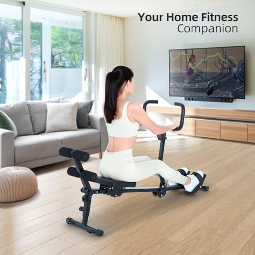 Sportneer Rower Machine for Home Foldable Hydraulic Rowing Machine with 12-Level Resistance