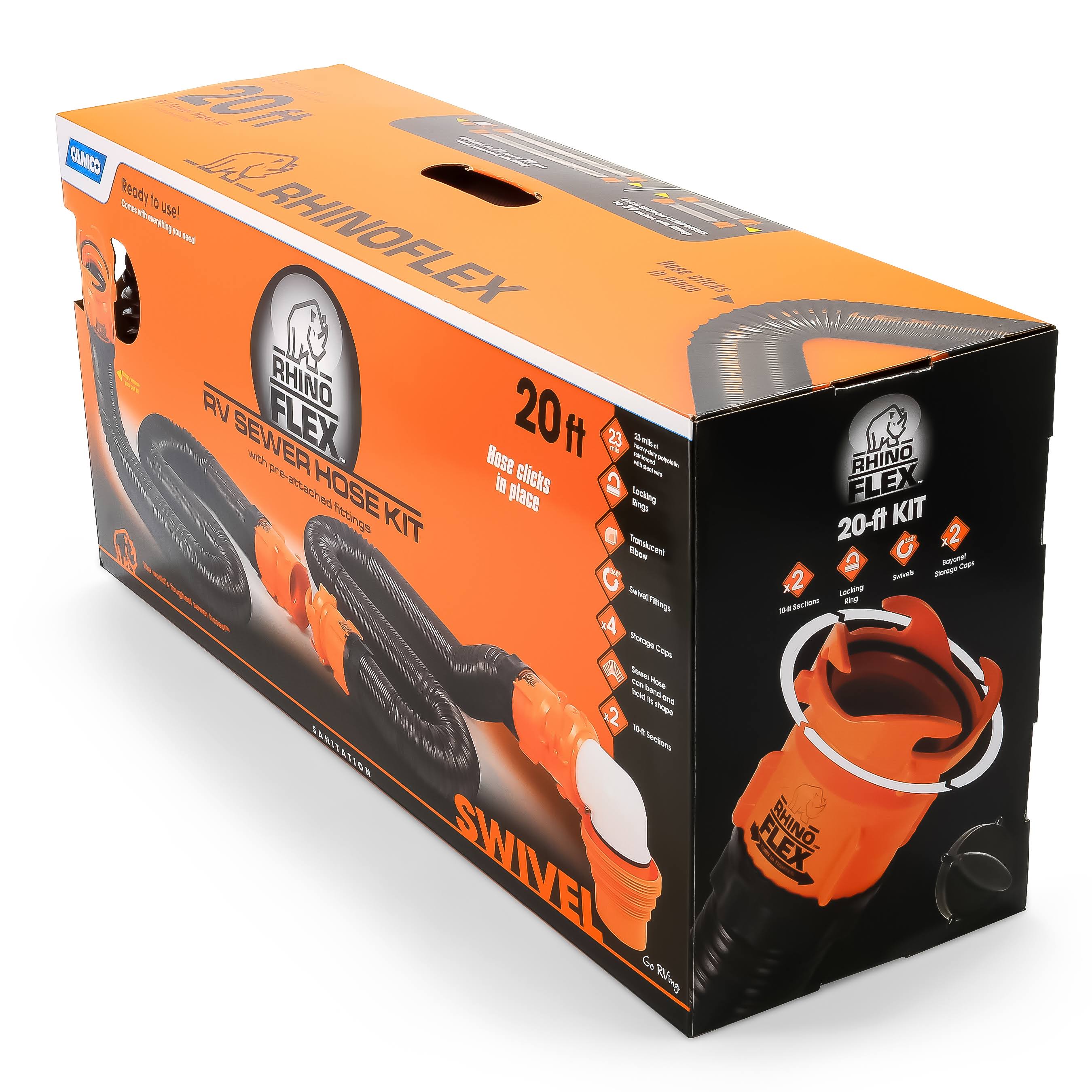 Camco RhinoFLEX 20& Sewer Hose Kit 39741