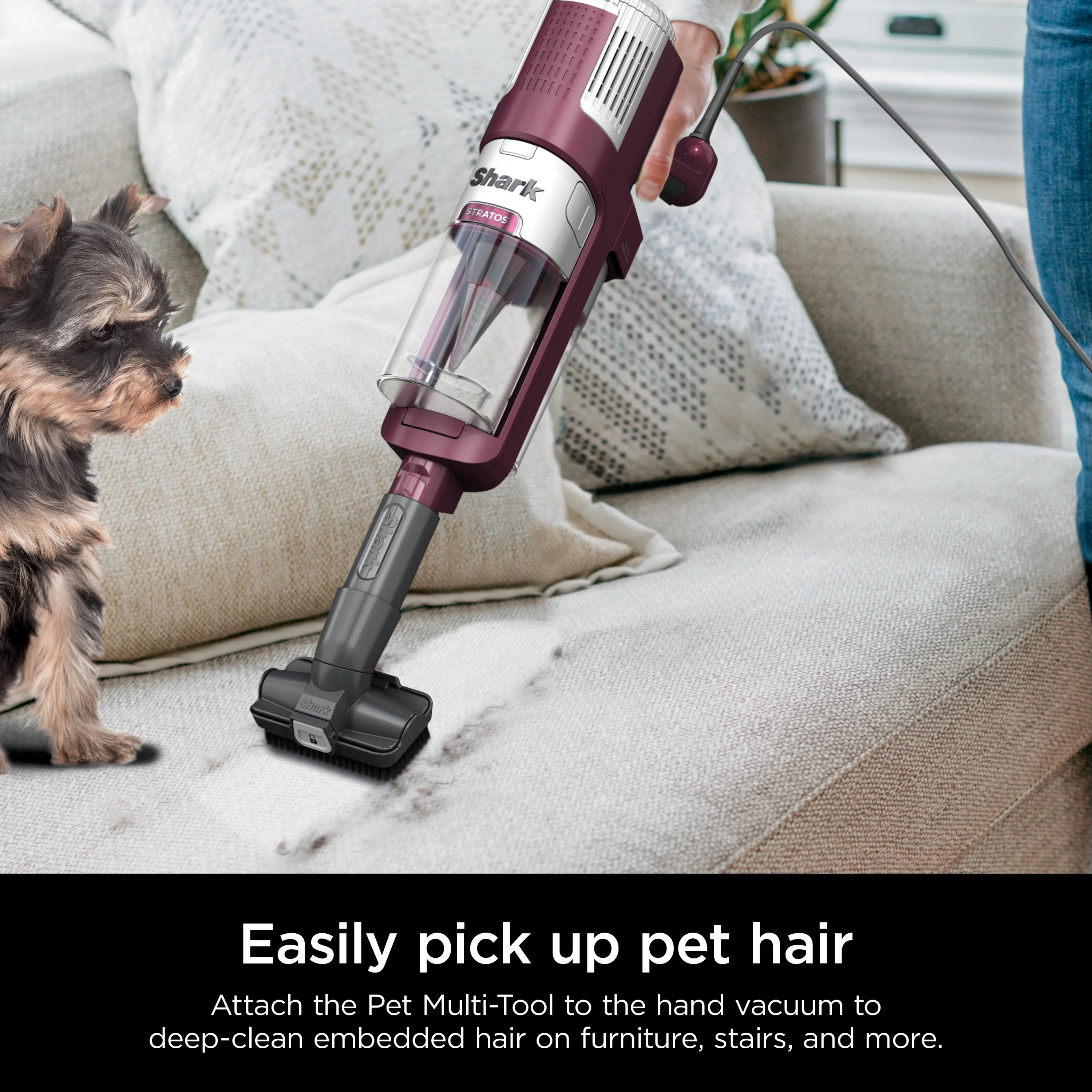 Shark Stratos™ UltraLight™ Corded Stick Vacuum with DuoClean® PowerFins™ HairPro™, Self-Cleaning Brushroll, and Odor Neutralizer Technology, HZ3000