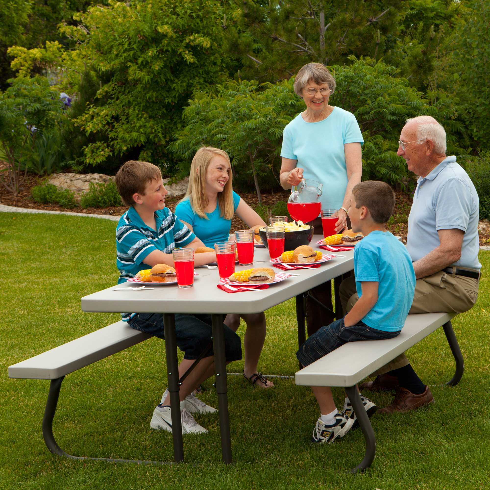 Lifetime 6 Foot Folding Picnic Table, Putty, 22119 - Radiant Selections