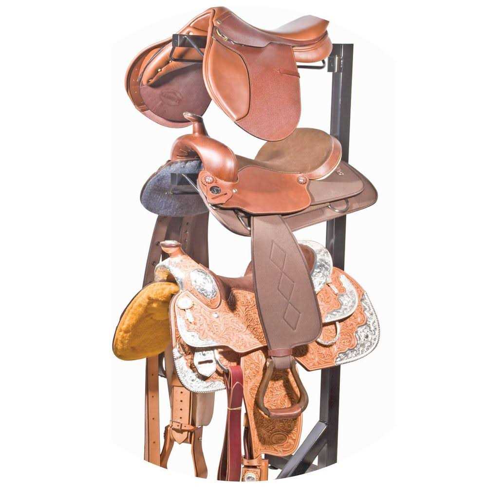 Easy-up 4-Tier Heavy Duty Portable Multi Saddle Rack Black - Sports Supplies Online Store