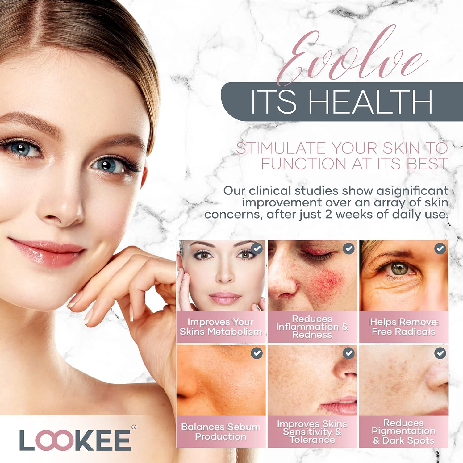 LOOKEE G-Mask Transparent And Pure Graphene Infrared Facial Mask | The Next Evolution Face Treatment Mask Skin Care | Light-of-Life Light Therapy