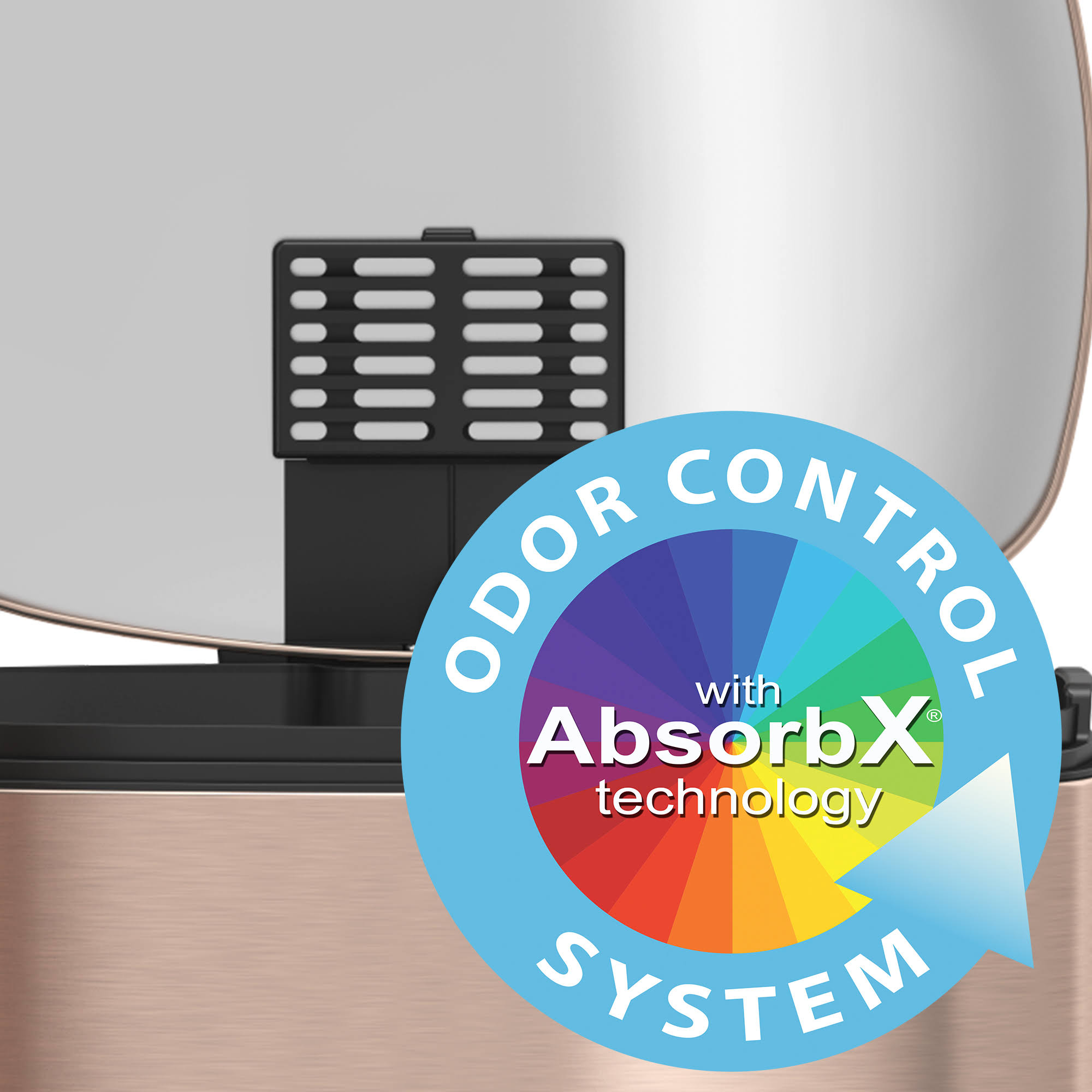 iTouchless SoftStep 13.2 Gallon Stainless Steel Step Garbage Kitchen Trash Can with Odor Control, Rose Gold
