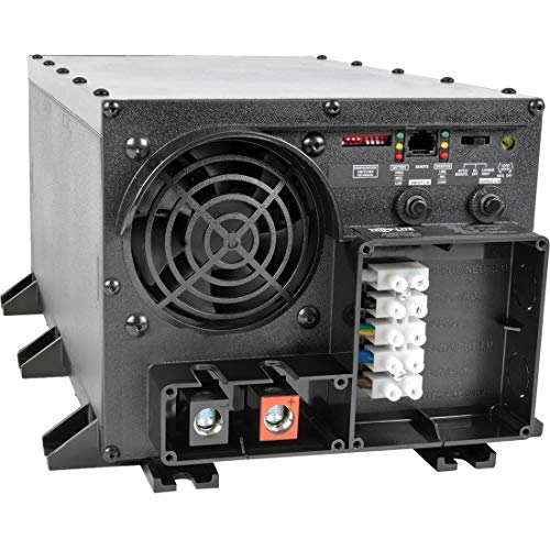 Tripp Lite Power Inverter / Charger w/ Auto Transfer Switching, 1250W, 12VDC 120V, 5-15R, 2-Outlets for RVs, Trucks