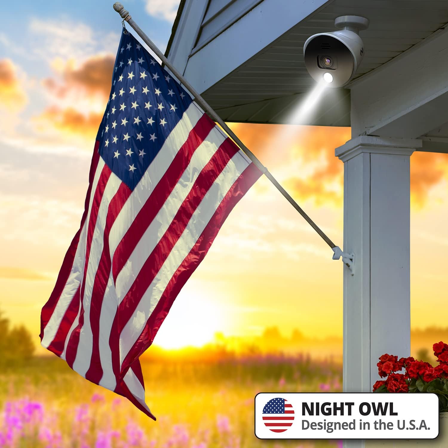 Night Owl Expandable 12 Channel Wired Bluetooth DVR with (8) Wired BNC and (2) Wired IP 4K UHD Spotlight Cameras and 2TB Hard Drive