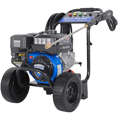 Gas Pressure Washer, 2.5 GPM 3500 PSI Axial Pump Gas Power Washer Heavy Duty, 4-Cycle 224cc Engine, Include Spray Gun and Wand, 5 QC Nozzle Tips