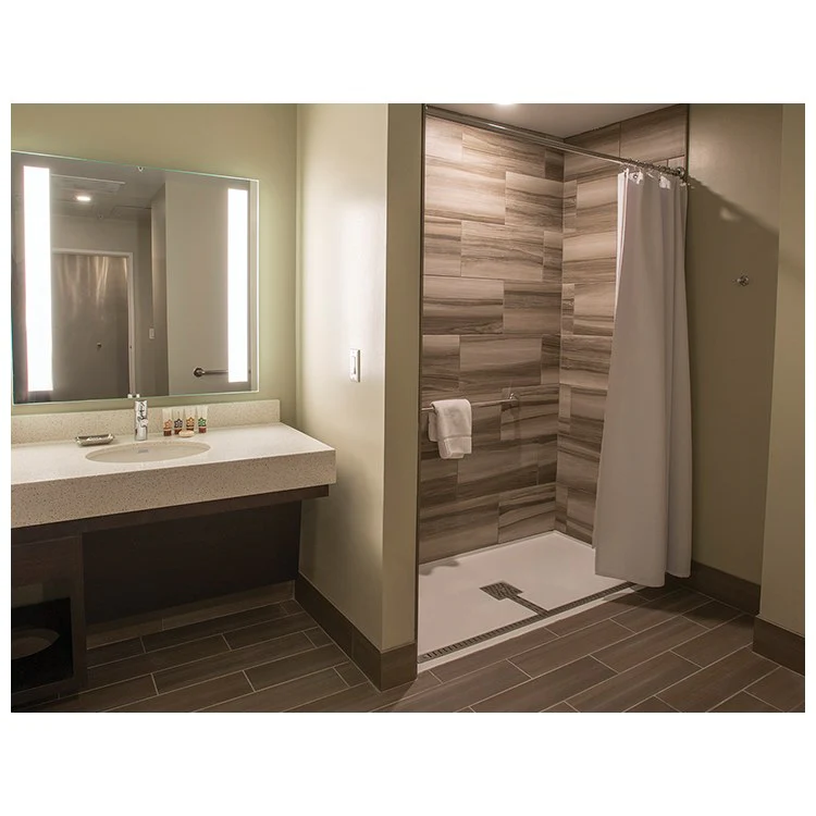 Designer Collection 60" x 32" Acrylic Shower Base with Barrier-Free Threshold - Biscuit