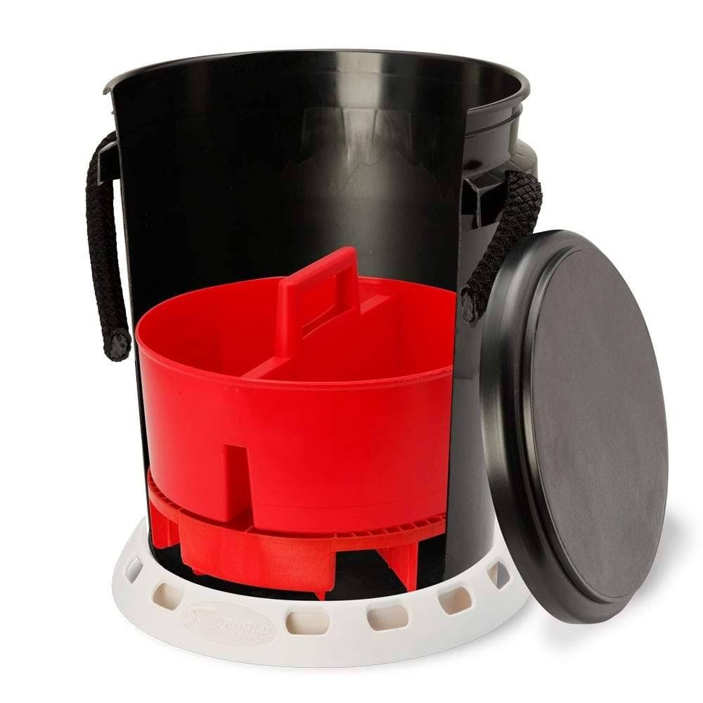 Shurhold 2464 5 Gallon Black Deluxe Bucket Kit 32 Fluid Ounces