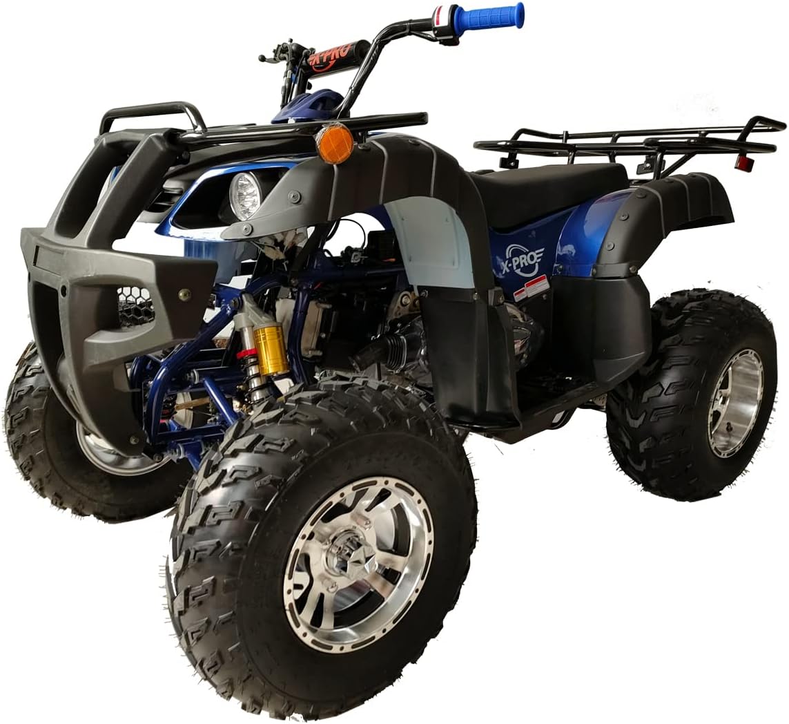 X-PRO 200 Utility ATV with Automatic Transmission w/Reverse, LED Headlight, Big 23/22 Aluminium Rim Wheels! (Factory Package, Green Camo)
