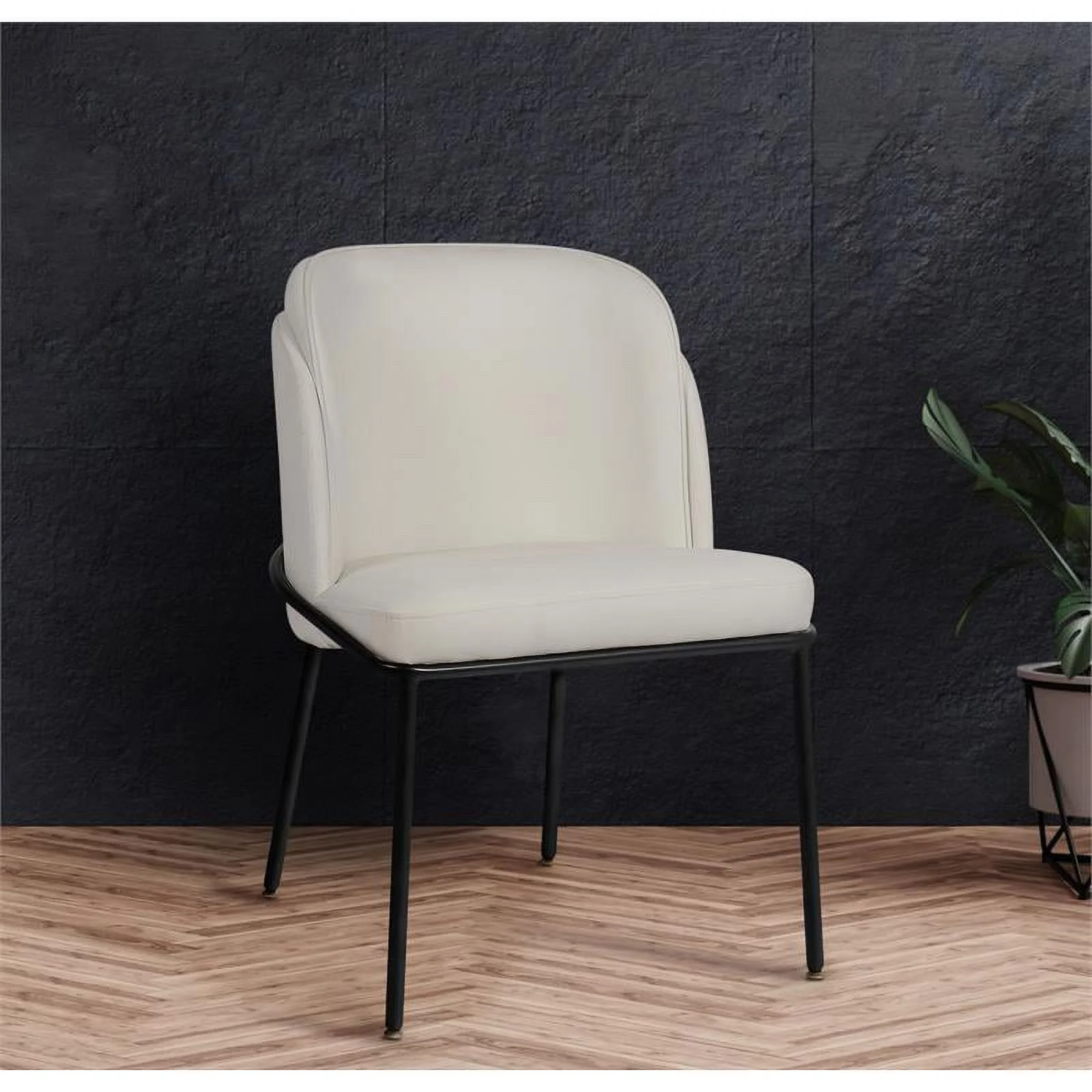 Meridian Furniture Jagger White Vegan Leather Dining Chair
