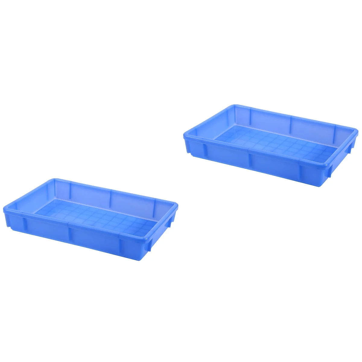 2pcs Rectangle Logistics Turnover Box Storage Box Plastic Warehouse Utility Box