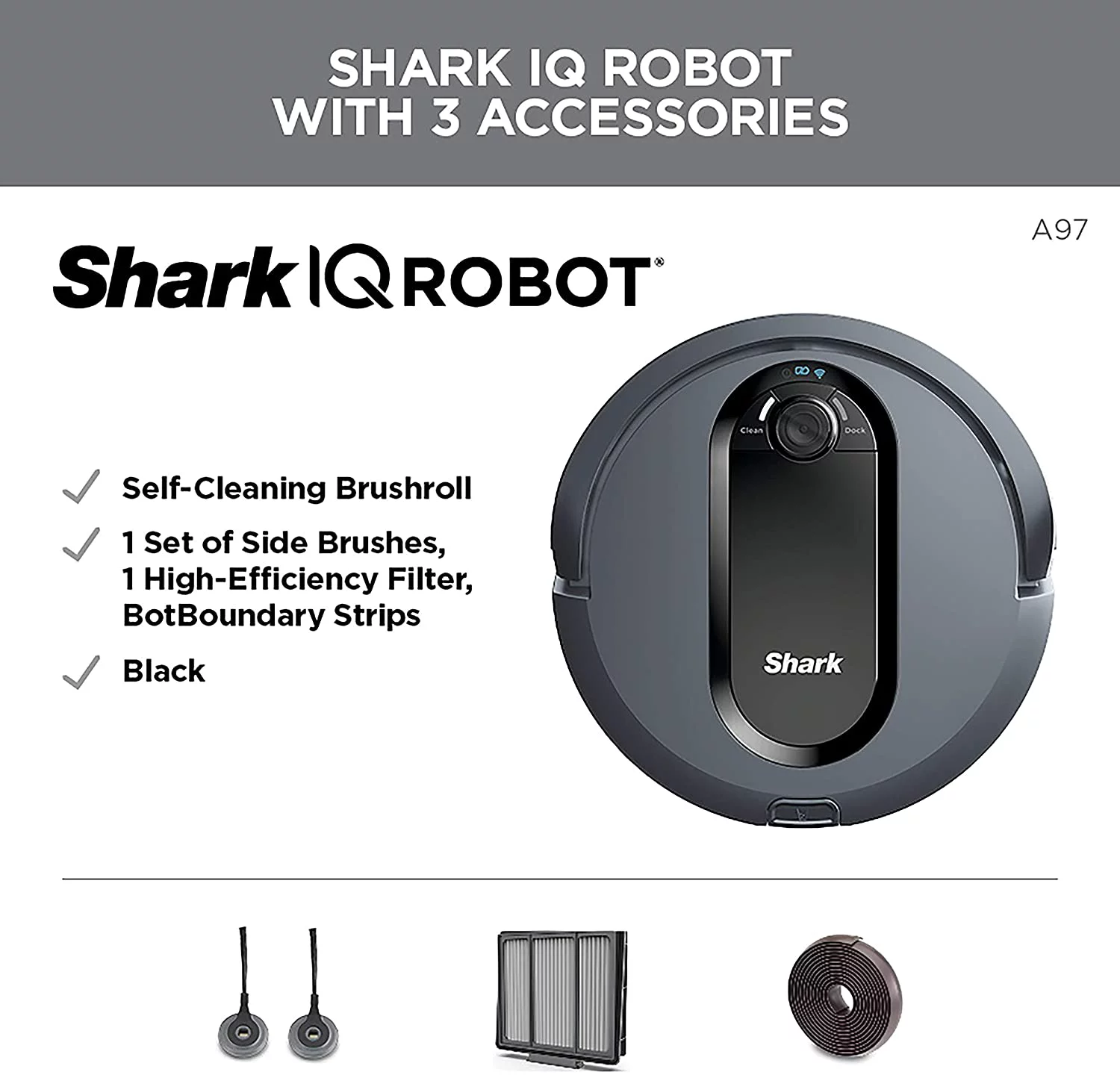 Shark IQ Robot Vacuum AV970 Self Cleaning Brushroll