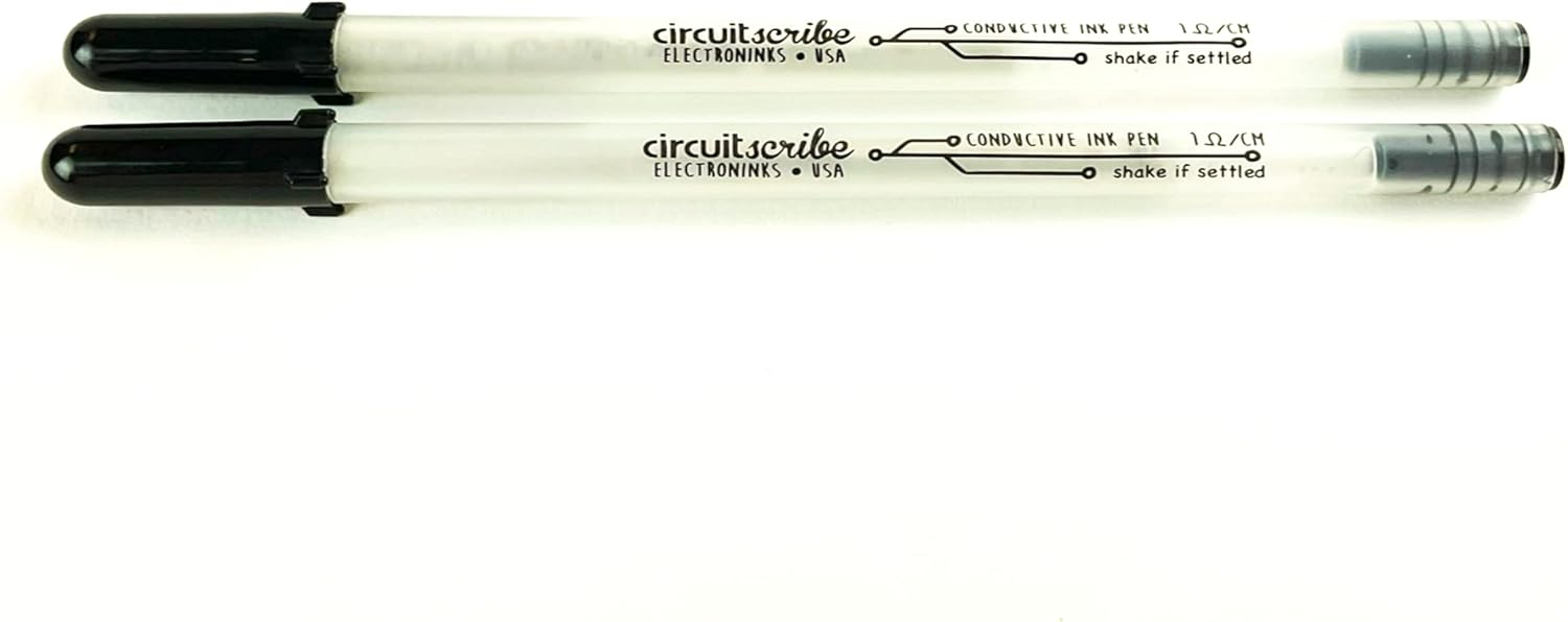 Circuit Scribe Non-Toxic Conductive Ink Pen for Kids Circuit Building Set | Silver Ink Rollerball Point Pen Kit, Science Experiments