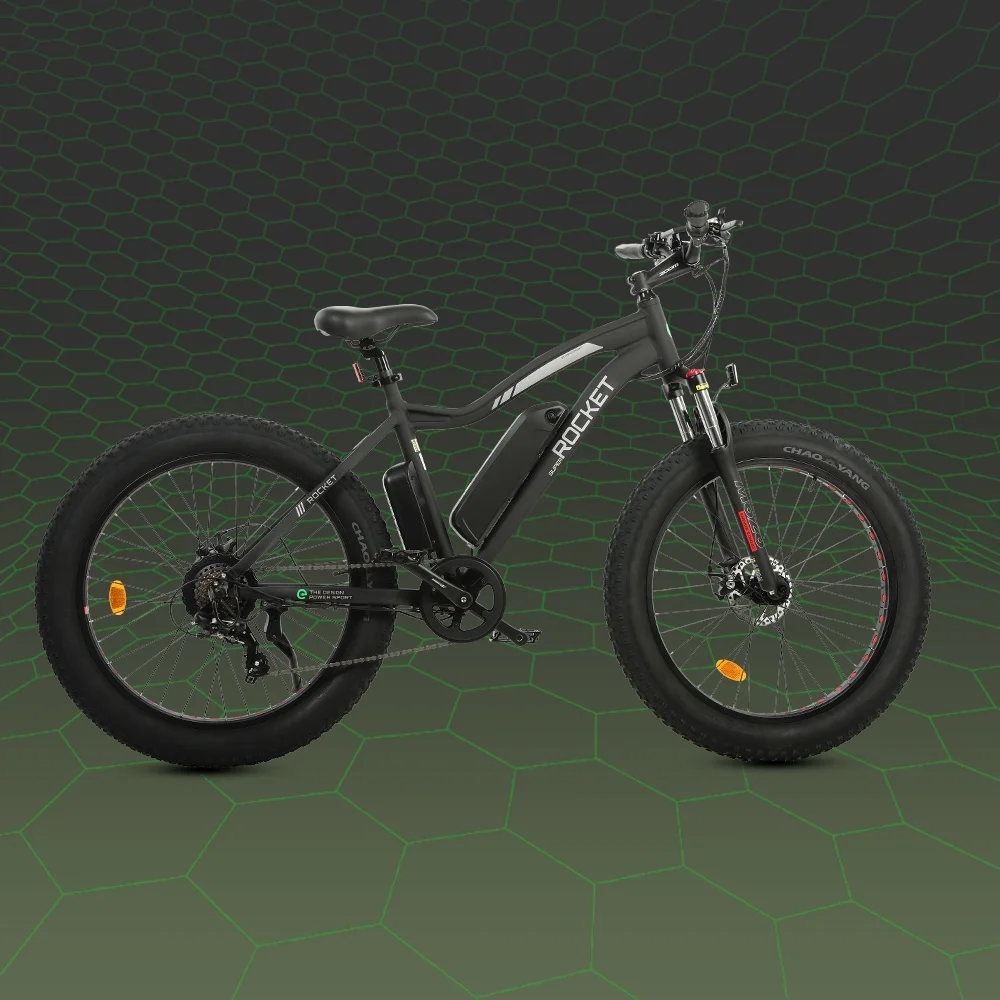 Ecotric 26 Inch Fat Tire Electric Bicycle Powerful 500 W Motor 36 V/12.5 Ah Removable Lithium Battery Beach Snow Shock Absorption Mountain for Adults