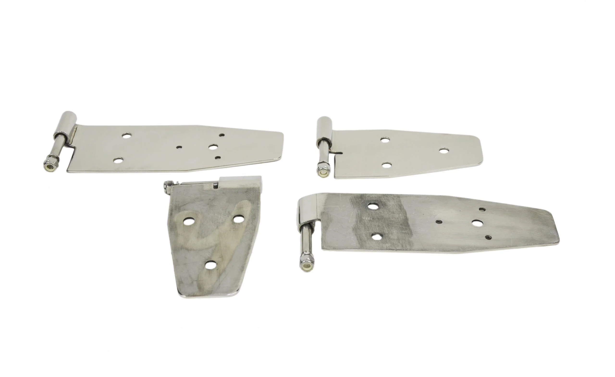 Kentrol 94-95 Jeep Wrangler YJ Hardtop Door Hinge Set 4 Pieces - Polished Silver
