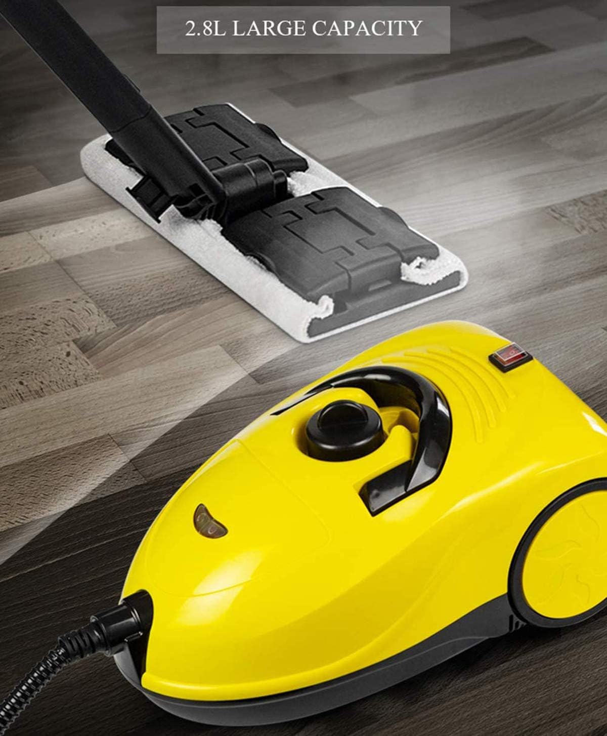 WUQIAO (2.8L Large Capacity) 3300W Steam Cleaner, Chemical-Free Cleaning Heavy Duty Household Steamer, Multipurpose Steam Mop for Home 4M Power Cord