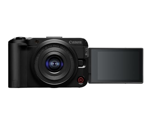 Canon EOS R50 V with RF-S14-30mm F4-6.3 is STM PTZ Lens, APS-C Mirrorless Interchangeable Lens Hybrid Camera, Ultra-Wide Angle Zoom Lens
