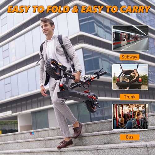 800W/2000W e Scooter for Adults Electric Scooter with Seat 10" Off Road Pneumatic Tires Long Range Motorized e-Scooter,28-35MPH