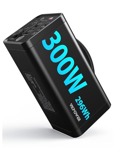 Portable Power Station 300W(Peak 600W), 296 Wh/80000mAh Fast Charging, Rechargeable Generator with 7 Outputs