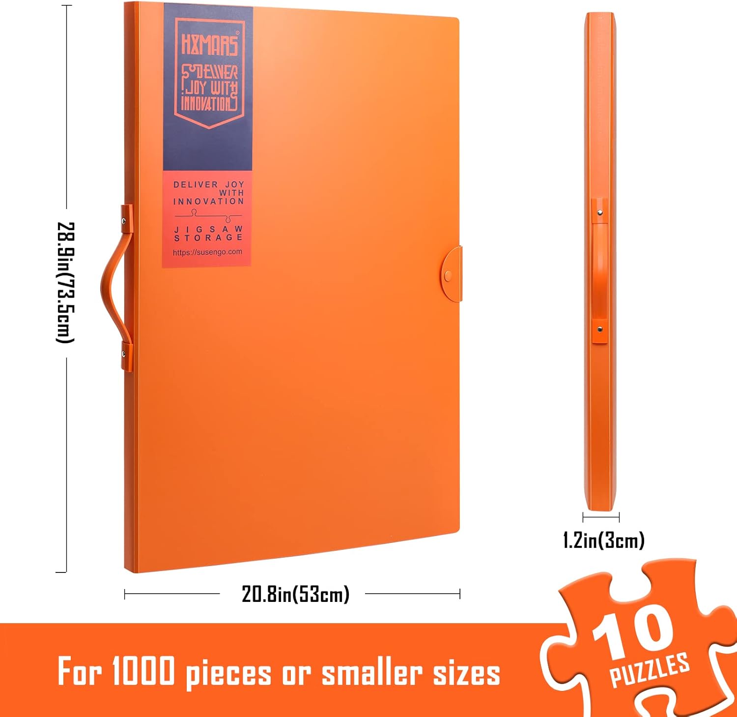 HXMARS Puzzle Storage Folder for 1000-Pieces: Large Capacity Jigsaw Puzzles Organizer Portable with 10 Pockets